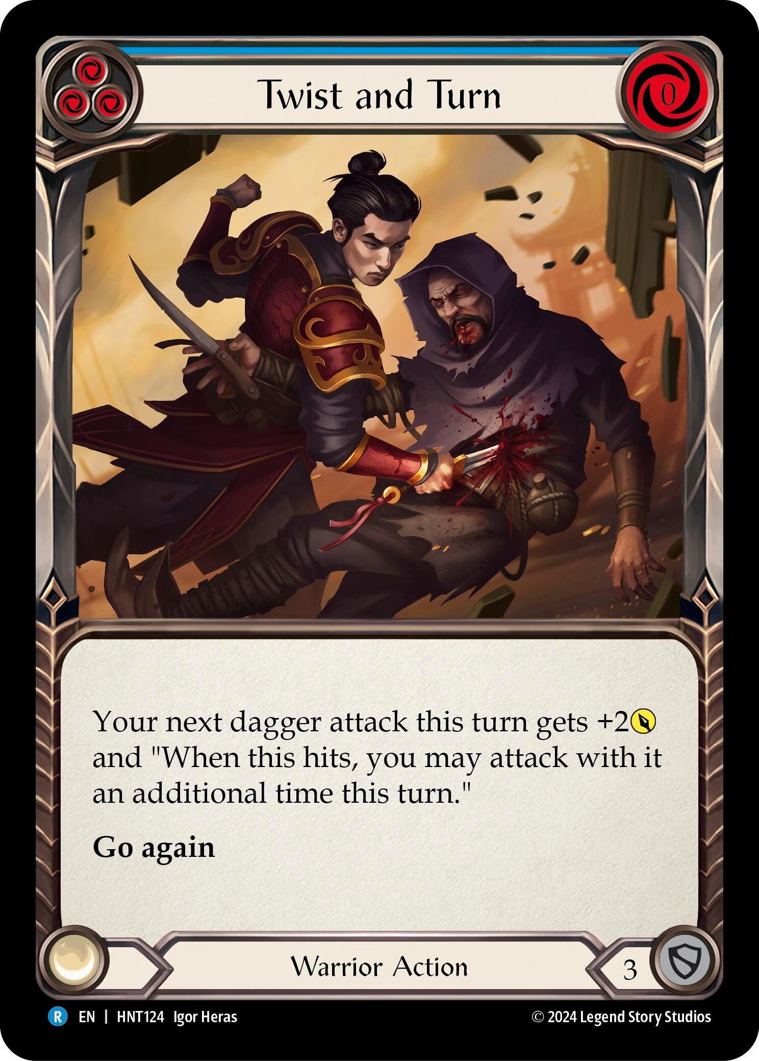 Image for Twist and Turn (Blue) (The Hunted) (HNT124) - Flesh and Blood TCG