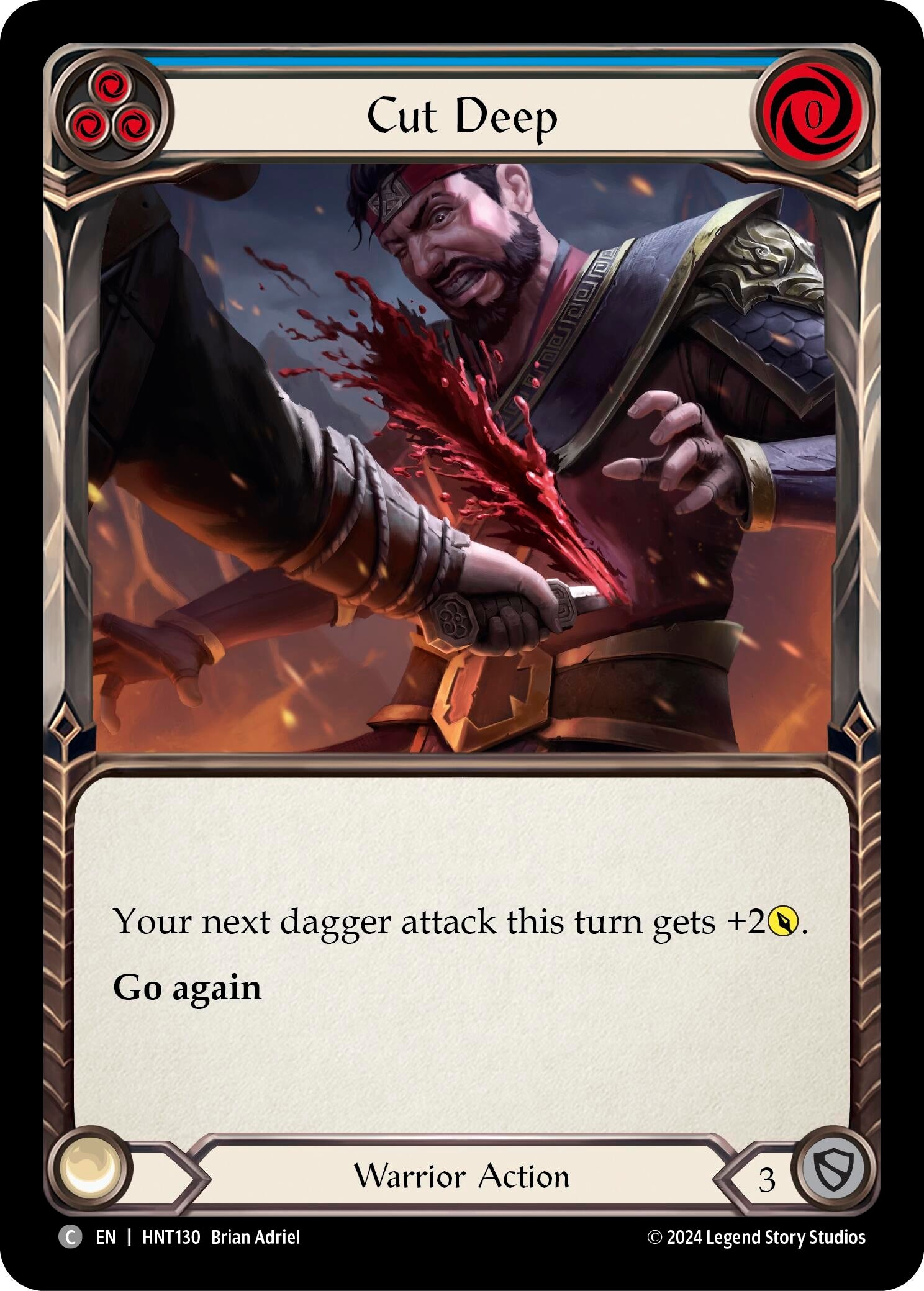 Image for Cut Deep (Blue) (The Hunted) (HNT130) - Flesh and Blood TCG