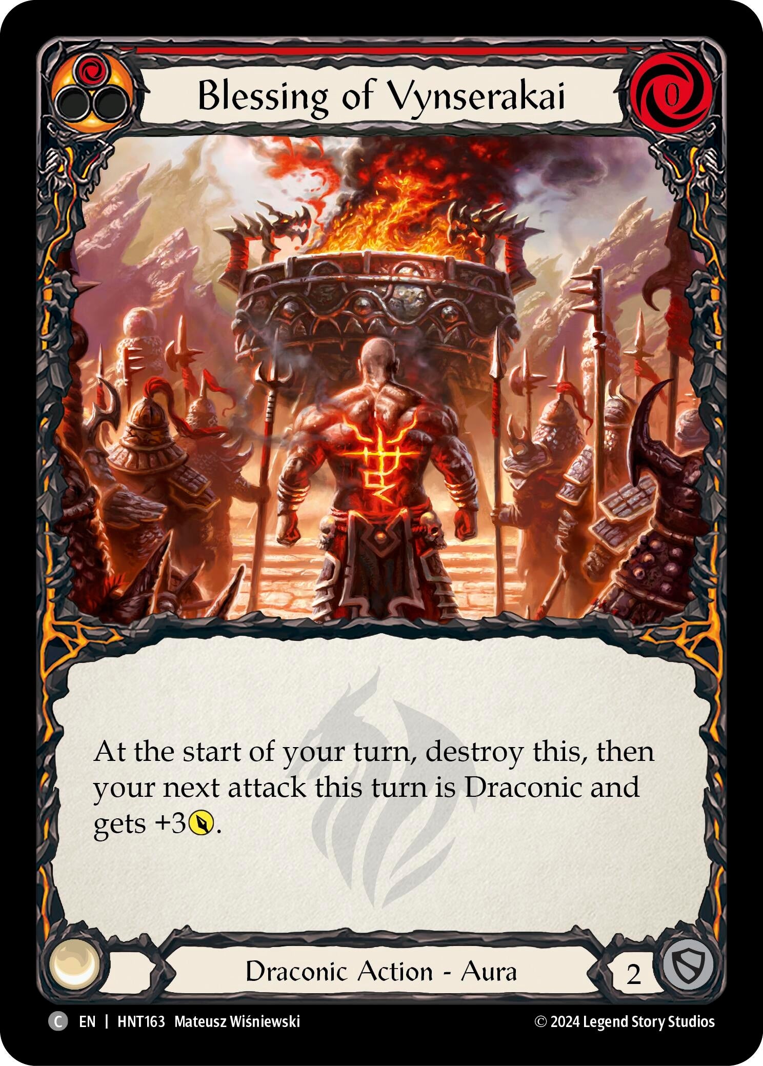 Image for Blessing of Vynserakai (Red) (The Hunted) (HNT163) - Flesh and Blood TCG