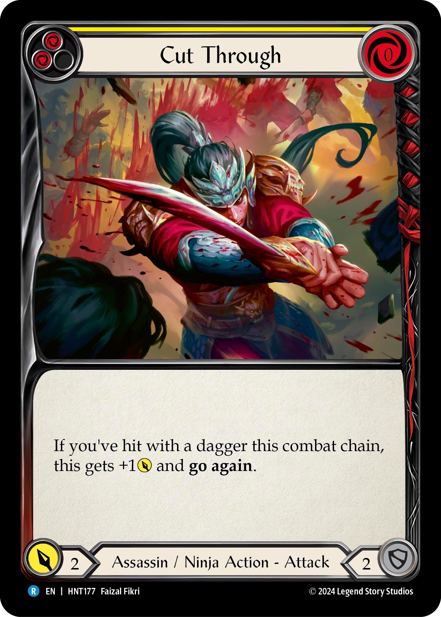 Image for Cut Through (Yellow) (The Hunted) (HNT177) - Flesh and Blood TCG