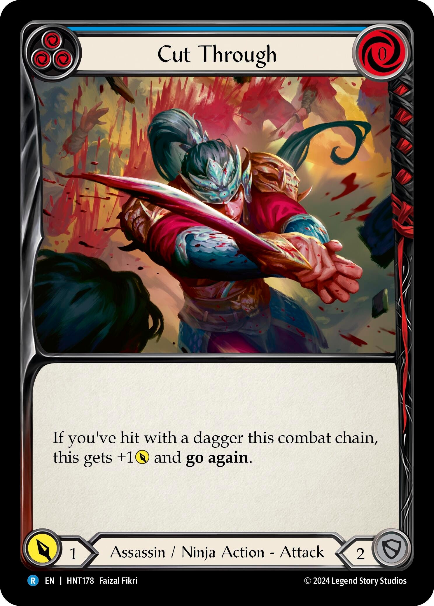 Image for Cut Through (Blue) (The Hunted) (HNT178) - Flesh and Blood TCG