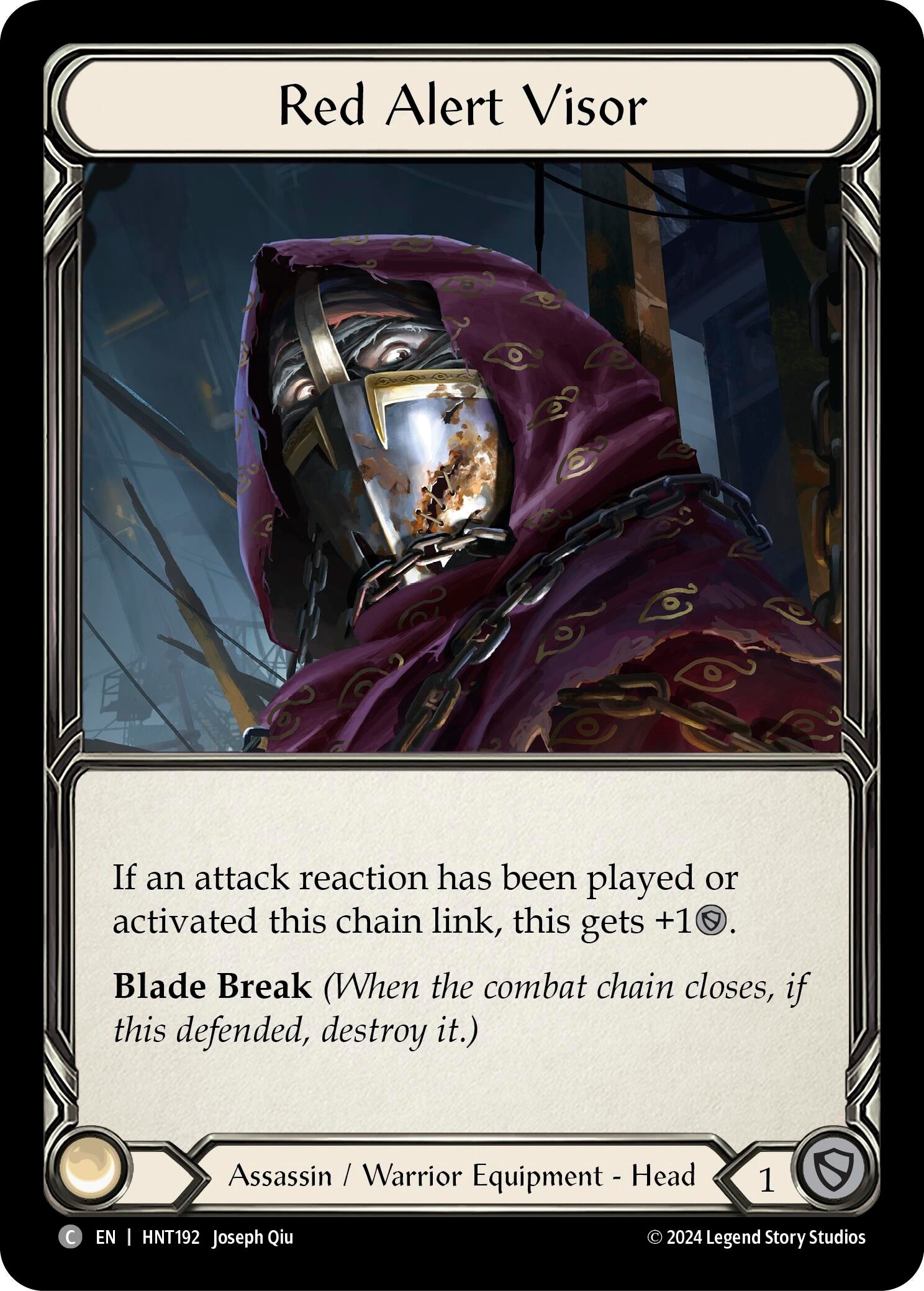 Image for Red Alert Visor (The Hunted) (HNT192) - Flesh and Blood TCG