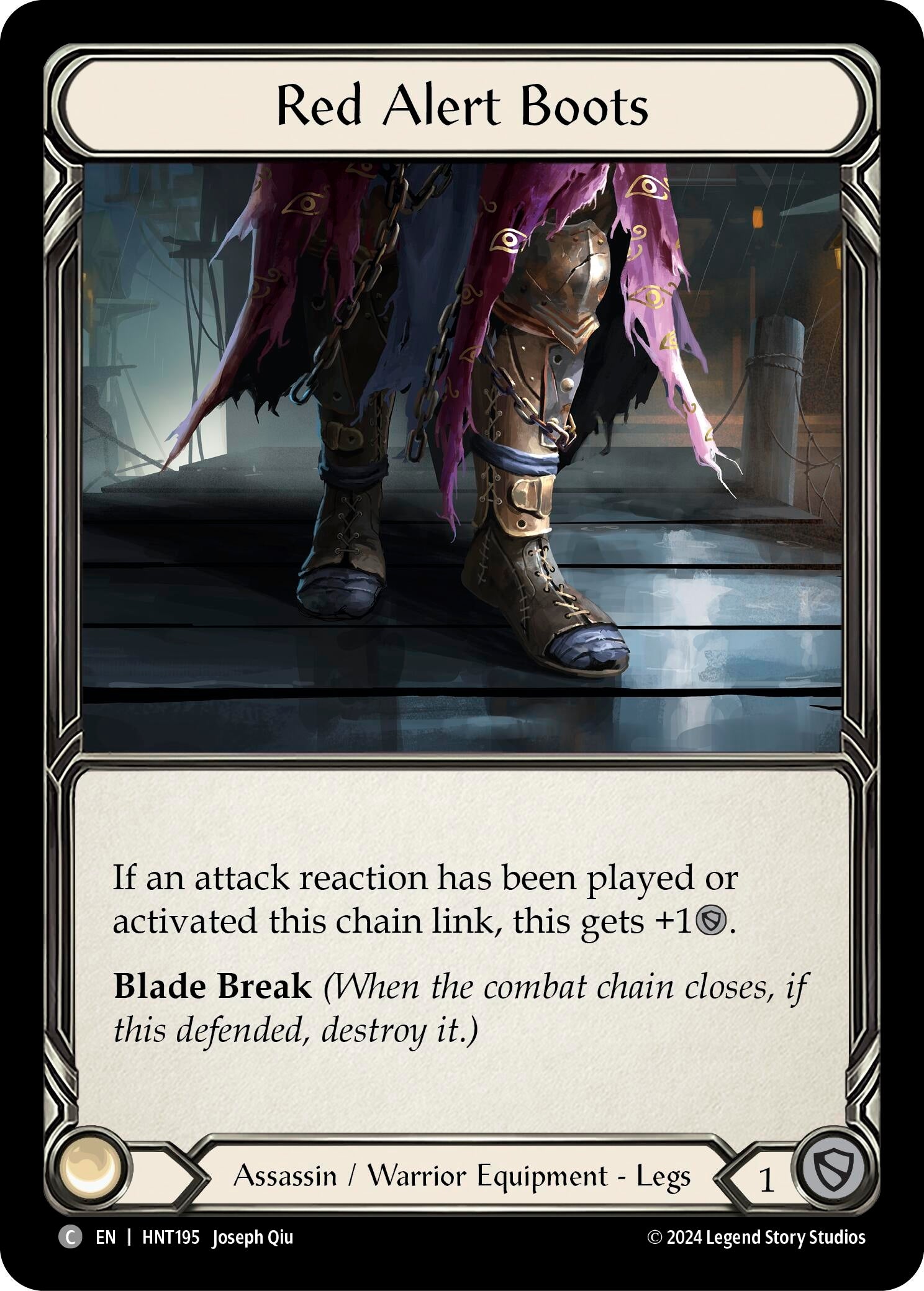 Image for Red Alert Boots (The Hunted) (HNT195) - Flesh and Blood TCG