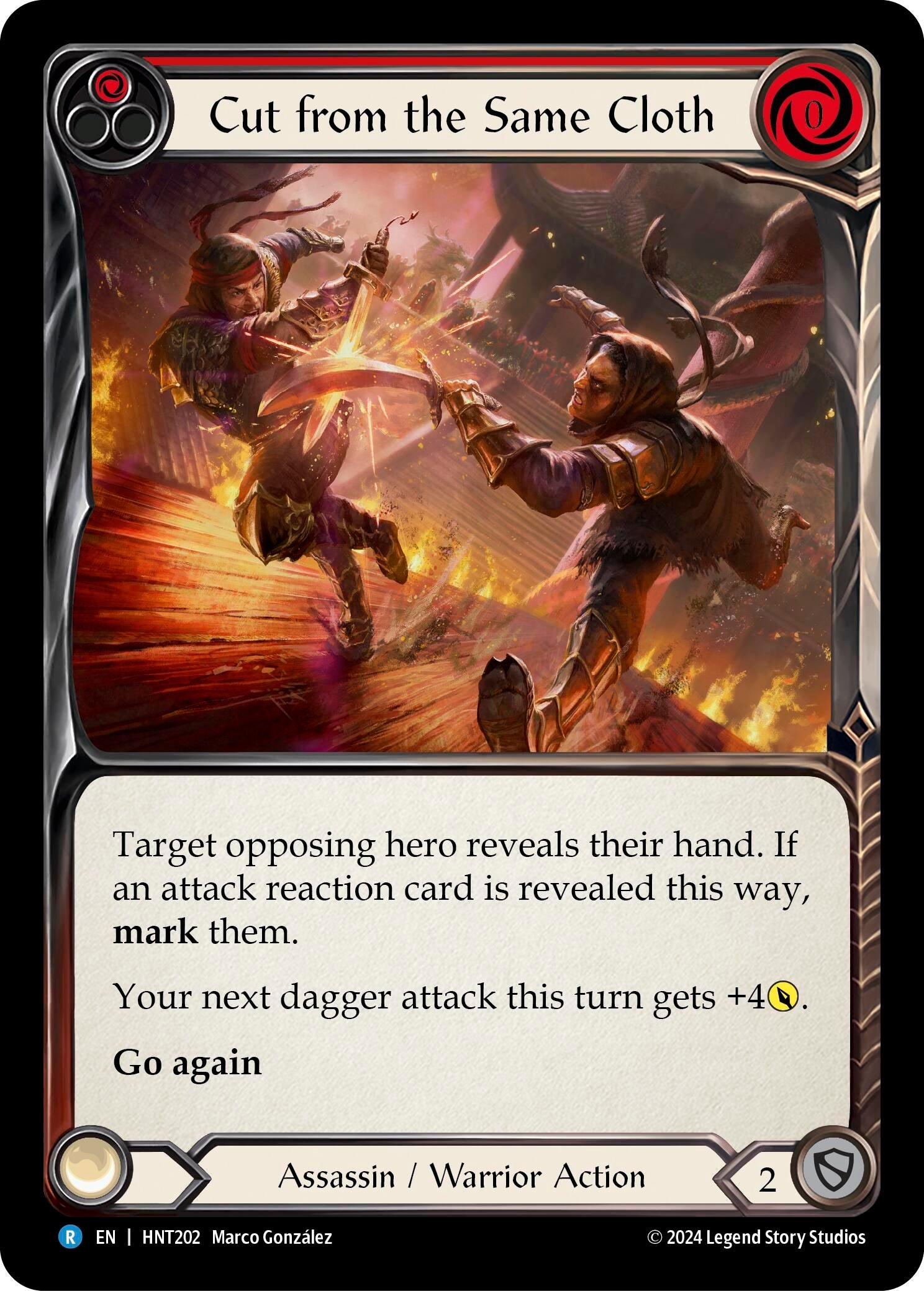 Image for Cut from the Same Cloth (Red) (The Hunted) (HNT202) - Flesh and Blood TCG