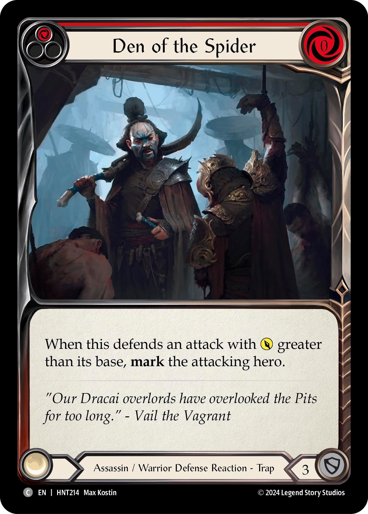 Image for Den of the Spider (Red) (The Hunted) (HNT214) - Flesh and Blood TCG