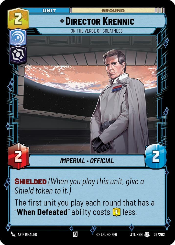 Image for Director Krennic - On the Verge of Greatness (Jump to Lightspeed) (032/262) - Star Wars: Unlimited