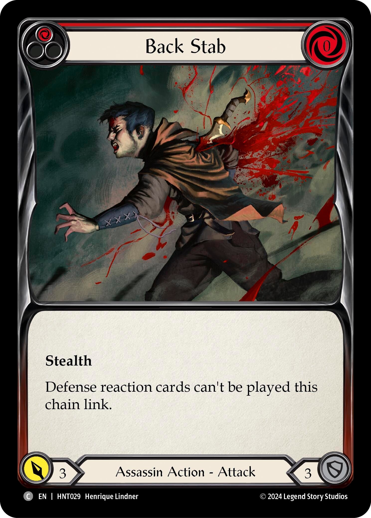 Image for Back Stab (Red) (The Hunted) (HNT029) - Flesh and Blood TCG