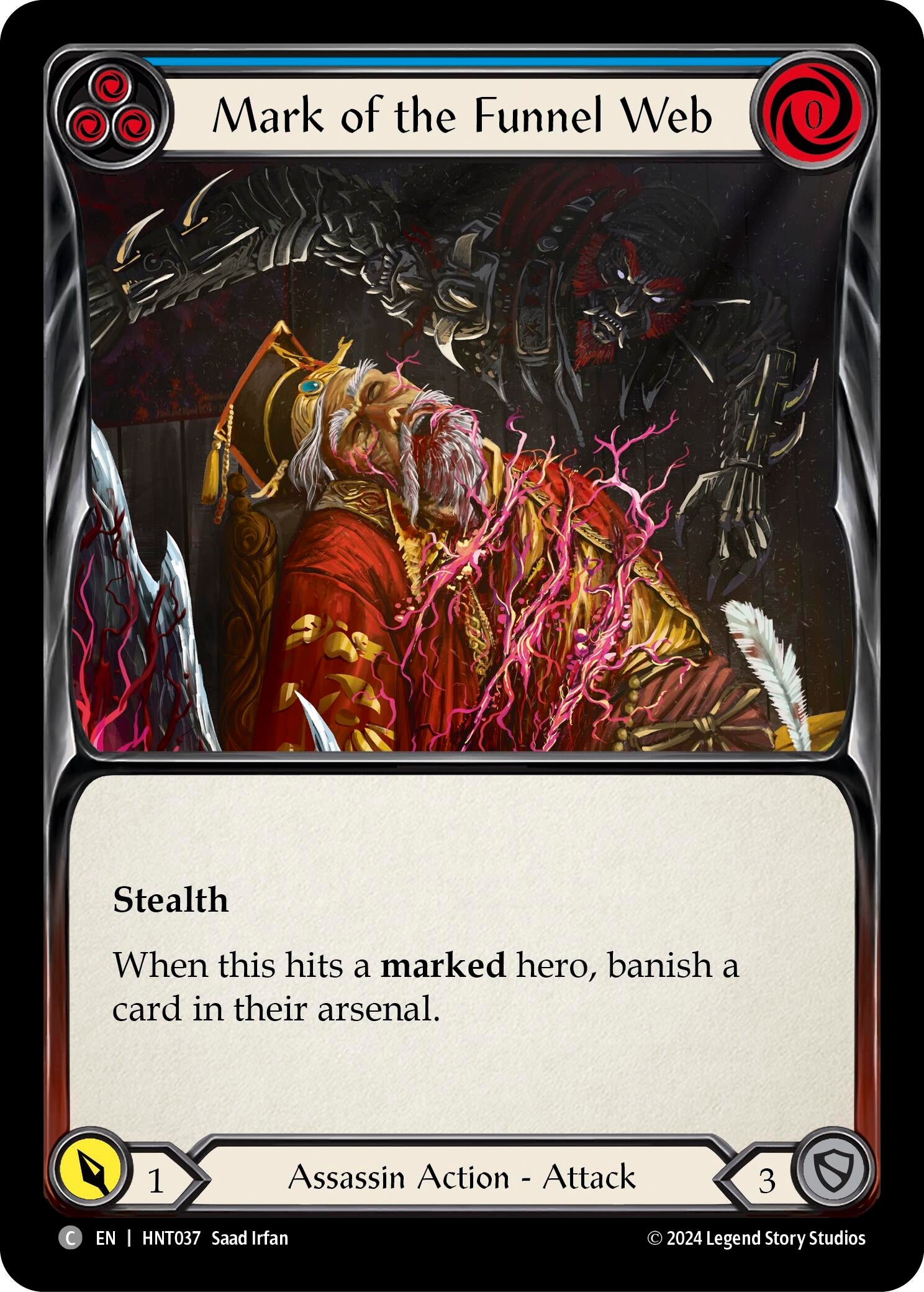 Image for Mark of the Funnel Web (Blue) (The Hunted) (HNT037) - Flesh and Blood TCG