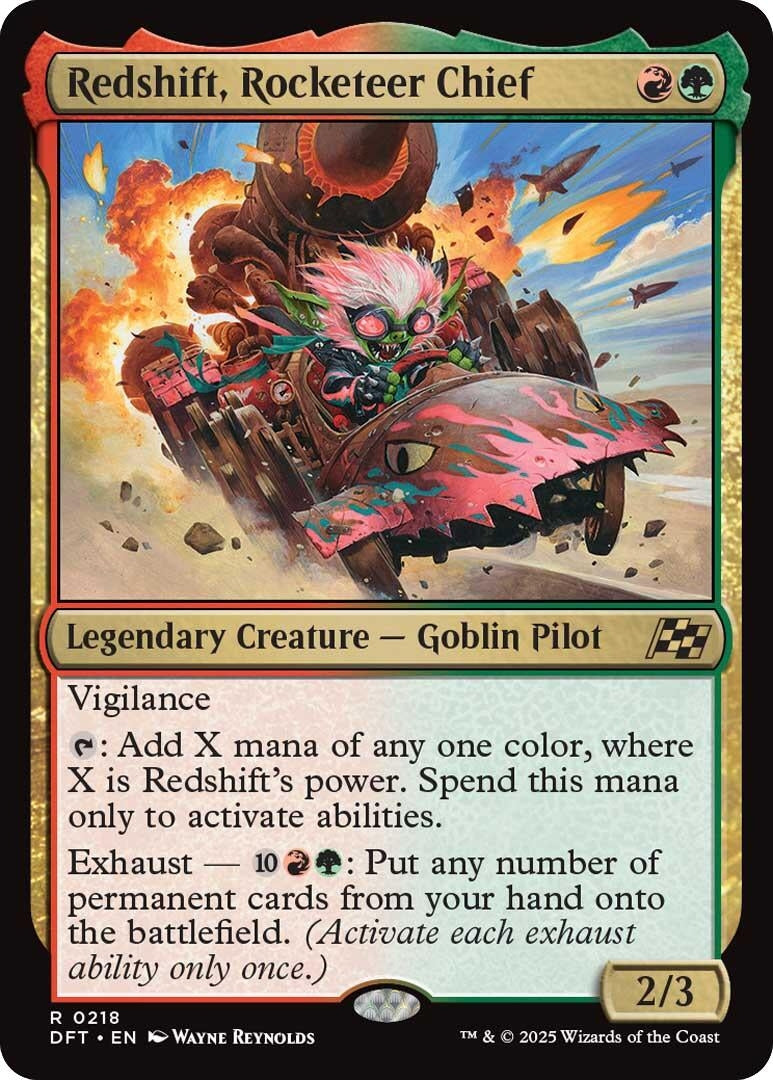 Image for Redshift, Rocketeer Chief (Aetherdrift) (218) - Magic: The Gathering