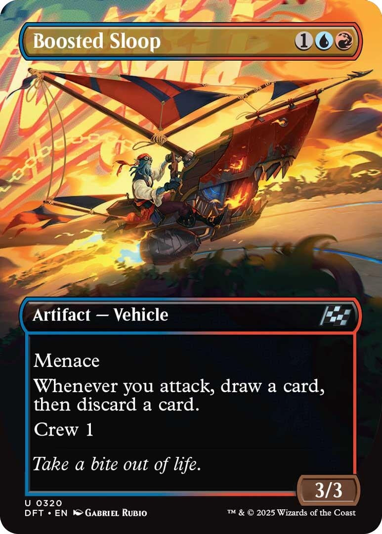 Image for Boosted Sloop (Borderless) (Aetherdrift) (320) - Magic: The Gathering