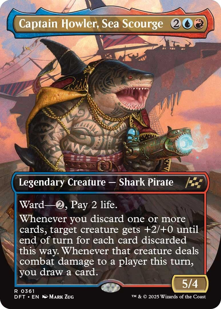 Image for Captain Howler, Sea Scourge (Borderless) (Aetherdrift) (361) - Magic: The Gathering