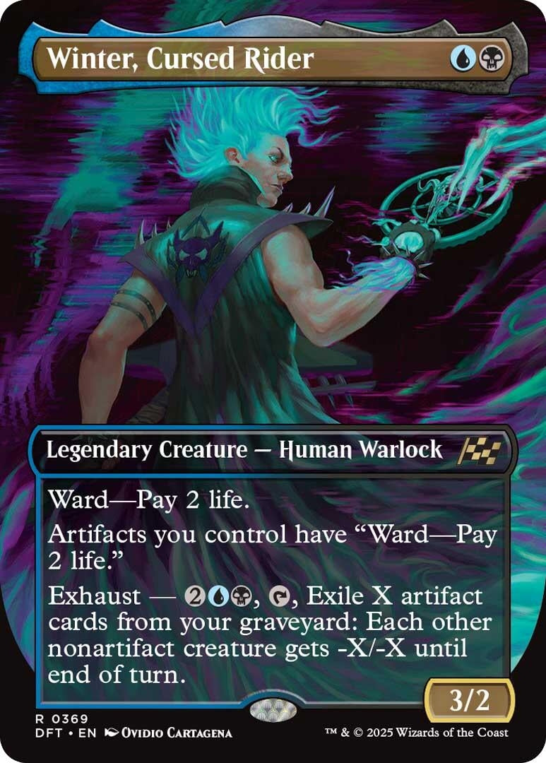 Image for Winter, Cursed Rider (Borderless) (Aetherdrift) (369) - Magic: The Gathering