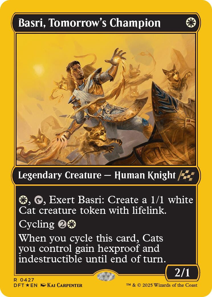 Image for Basri, Tomorrow's Champion (First-Place Foil) (Aetherdrift) (427) - Magic: The Gathering