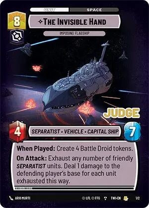 Image for The Invisible Hand - Imposing Flagship (Judge Promos) (1/2) - Star Wars: Unlimited