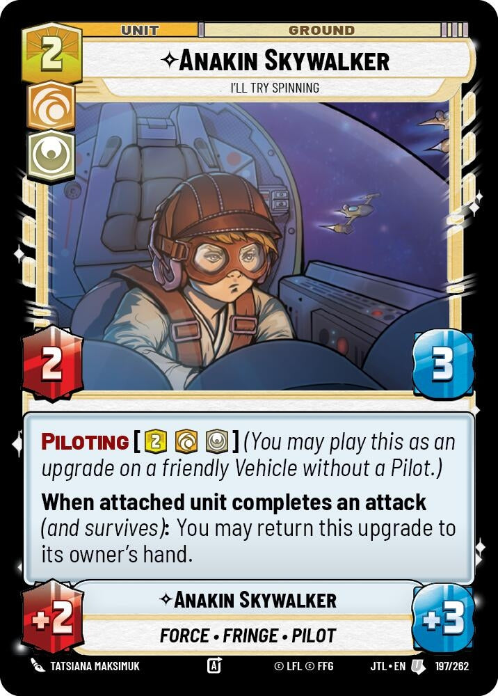 Image for Anakin Skywalker - I'll Try Spinning (Jump to Lightspeed) (197/262) - Star Wars: Unlimited