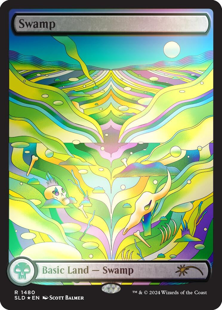 Image for Swamp (1480) (Rainbow Foil) (Secret Lair Drop Series) (1480) - Magic: The Gathering