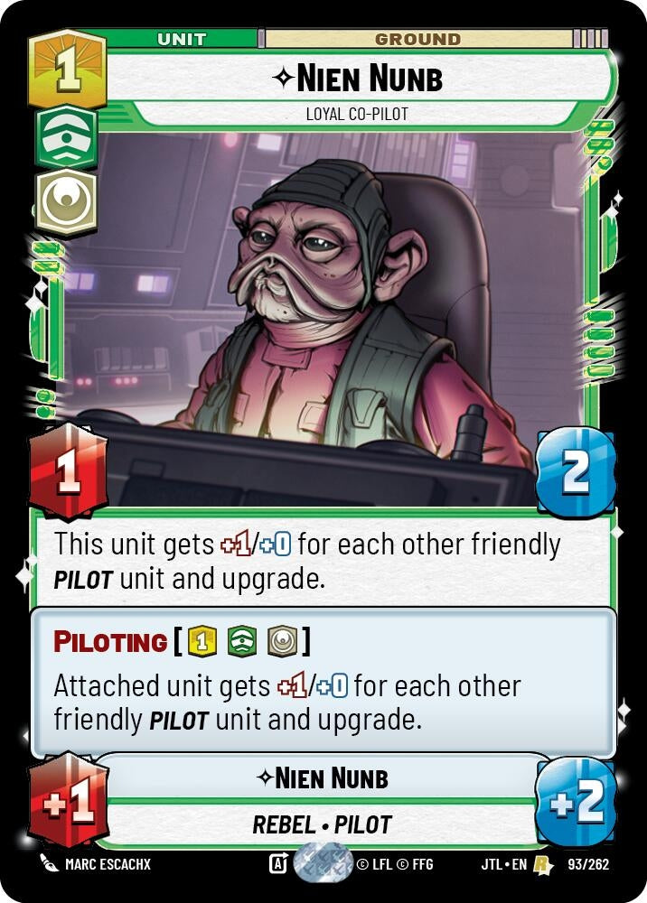 Image for Nien Nunb - Loyal Co-Pilot (Jump to Lightspeed) (093/262) - Star Wars: Unlimited