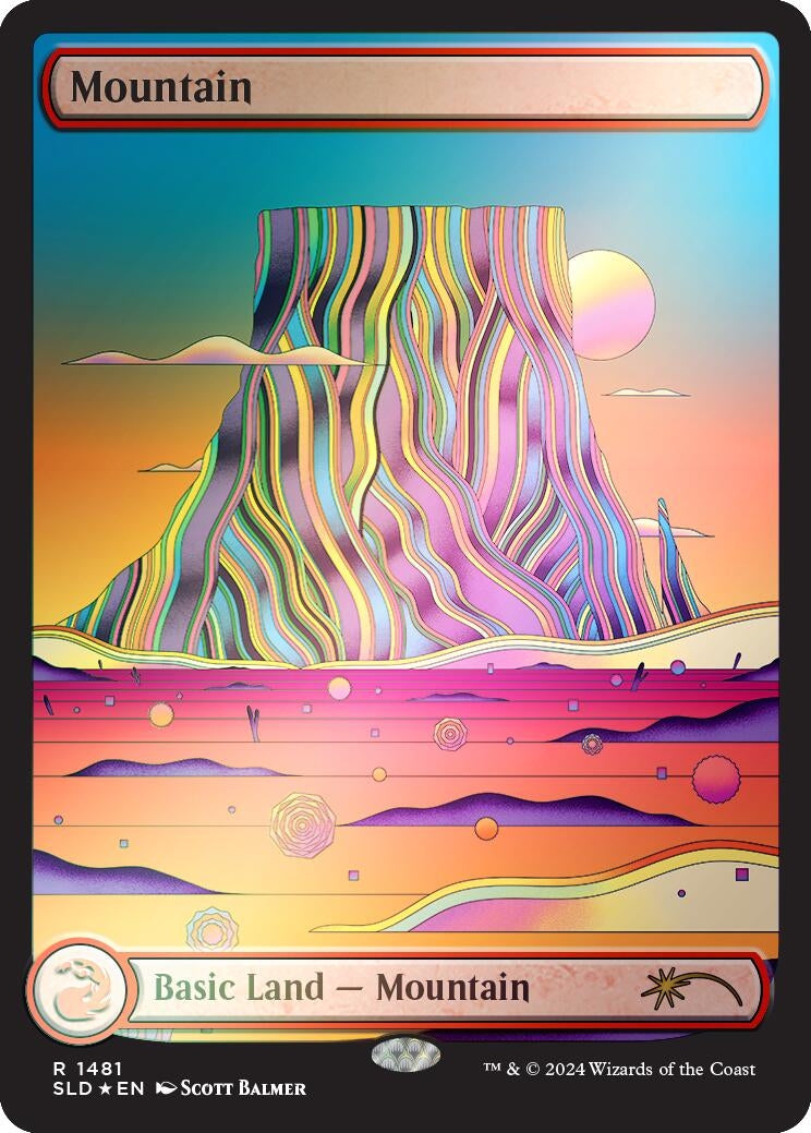 Image for Mountain (1481) (Rainbow Foil) (Secret Lair Drop Series) (1481) - Magic: The Gathering