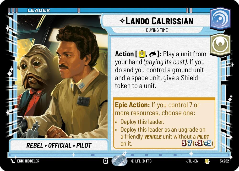 Image for Lando Calrissian - Buying Time (Jump to Lightspeed) (003/262) - Star Wars: Unlimited