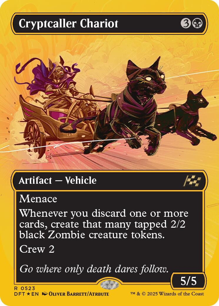 Image for Cryptcaller Chariot (Borderless) (First-Place Foil) (Aetherdrift) (523) - Magic: The Gathering