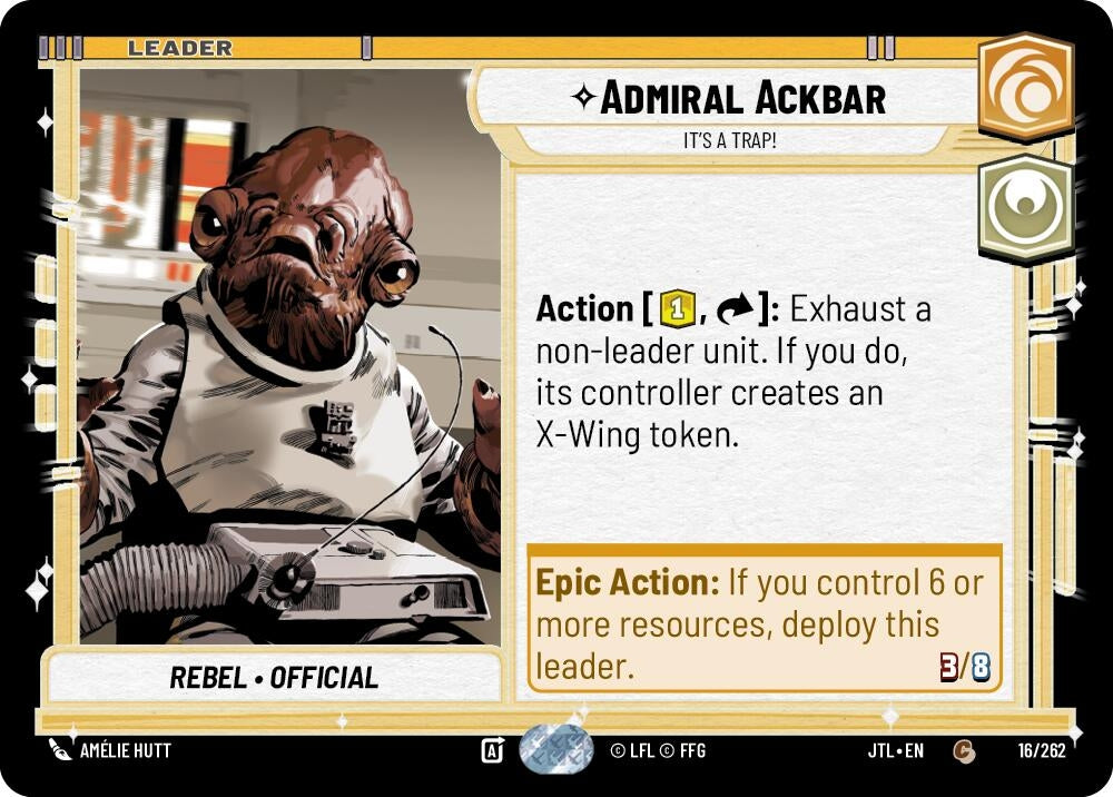 Image for Admiral Ackbar - It's A Trap! (Jump to Lightspeed) (016/262) - Star Wars: Unlimited