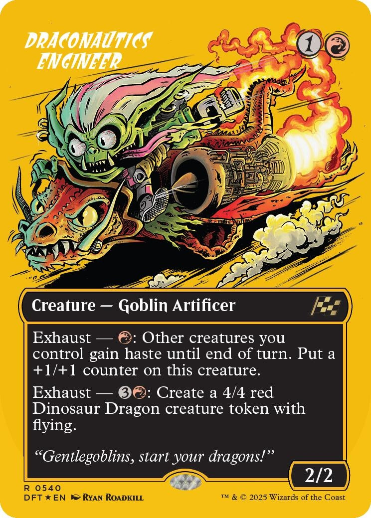 Image for Draconautics Engineer (Borderless) (First-Place Foil) (Aetherdrift) (540) - Magic: The Gathering