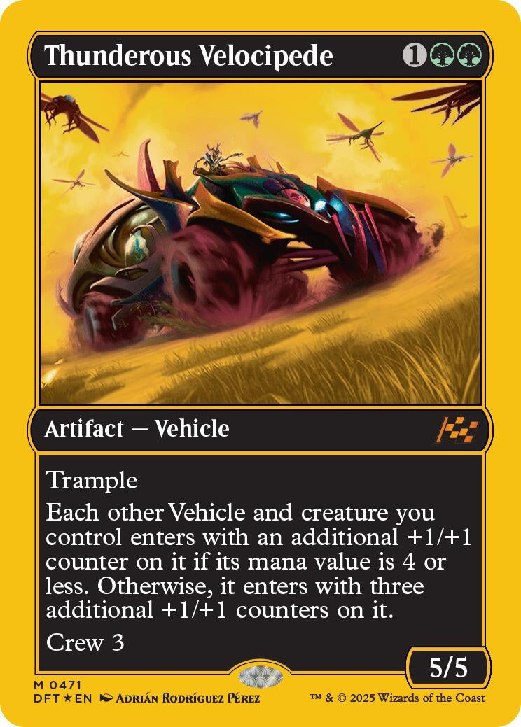 Image for Thunderous Velocipede (First-Place Foil) (Aetherdrift) (471) - Magic: The Gathering
