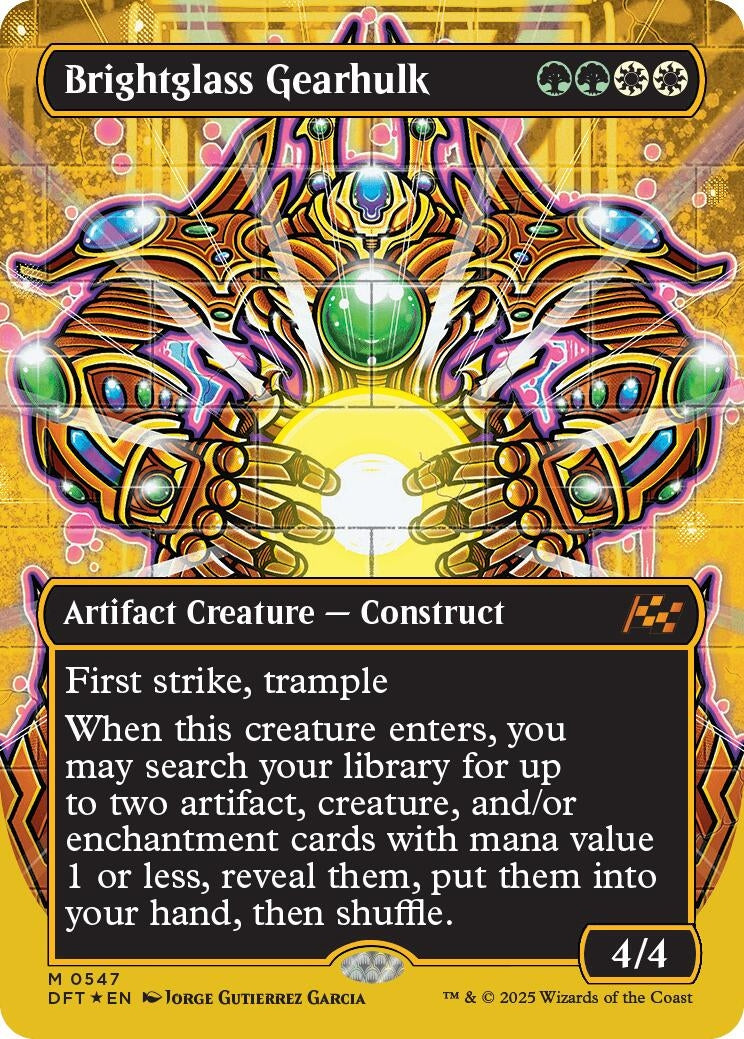 Image for Brightglass Gearhulk (Borderless) (First-Place Foil) (Aetherdrift) (547) - Magic: The Gathering