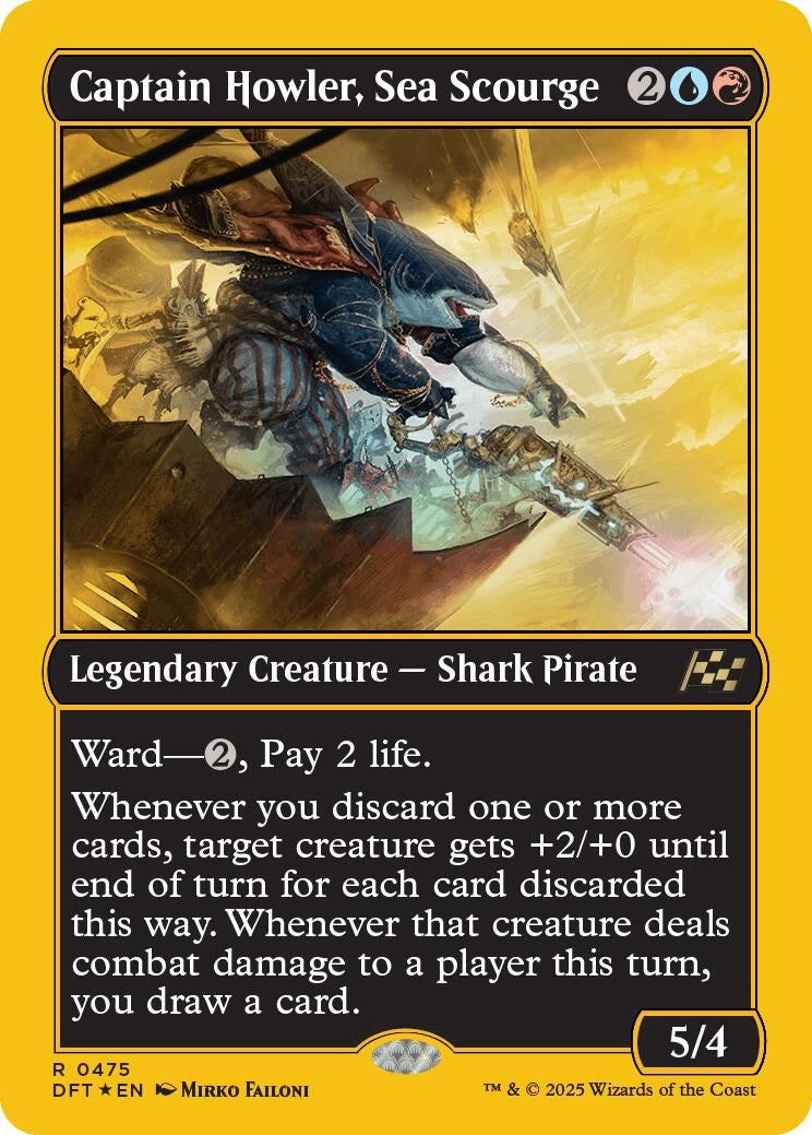 Image for Captain Howler, Sea Scourge (First-Place Foil) (Aetherdrift) (475) - Magic: The Gathering