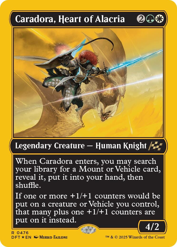 Image for Caradora, Heart of Alacria (First-Place Foil) (Aetherdrift) (476) - Magic: The Gathering