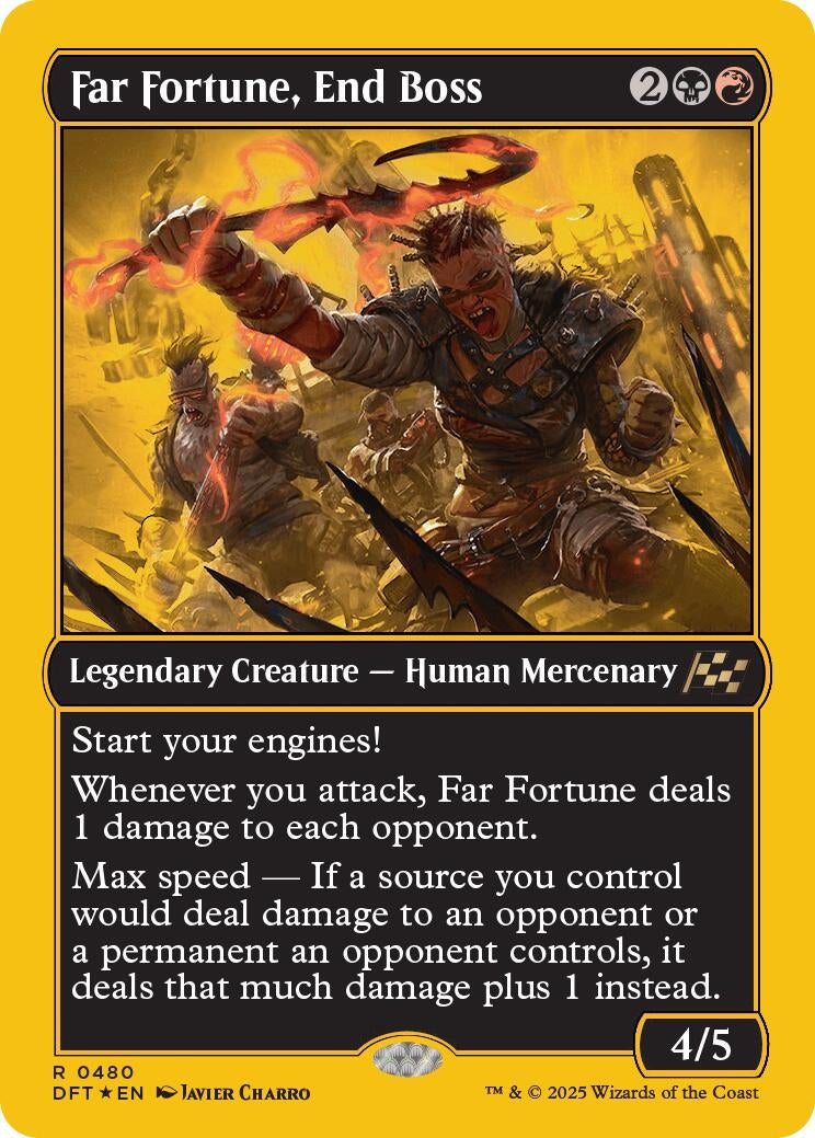Image for Far Fortune, End Boss (First-Place Foil) (Aetherdrift) (480) - Magic: The Gathering