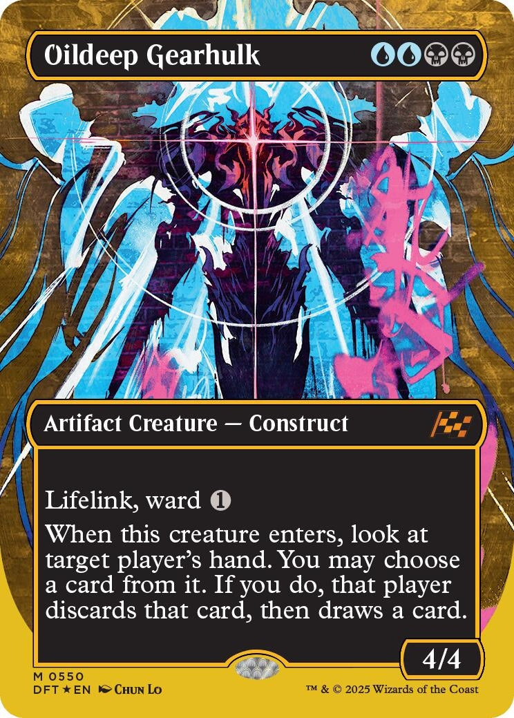 Image for Oildeep Gearhulk (Borderless) (First-Place Foil) (Aetherdrift) (550) - Magic: The Gathering