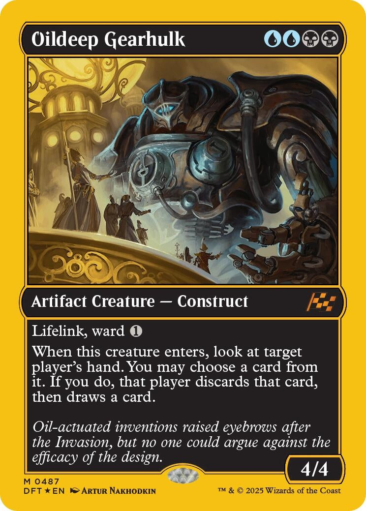 Image for Oildeep Gearhulk (First-Place Foil) (Aetherdrift) (487) - Magic: The Gathering