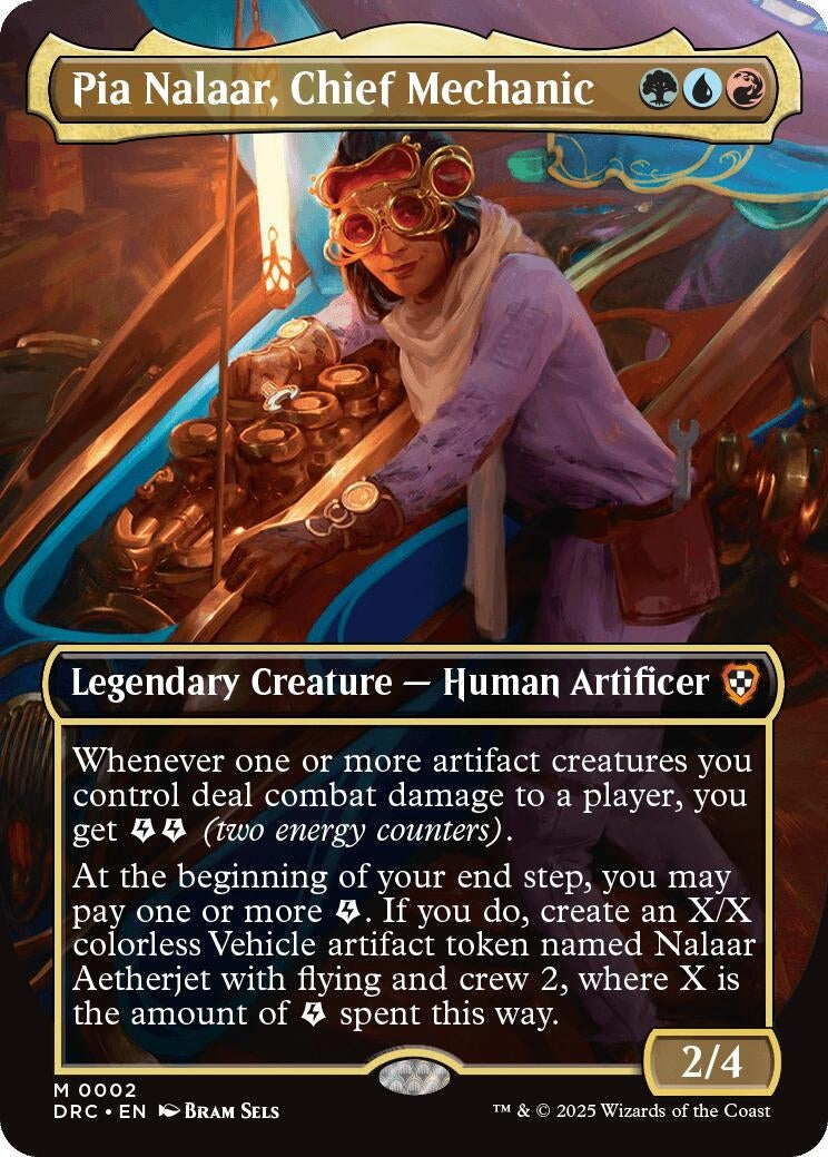 Image for Pia Nalaar, Chief Mechanic (Borderless) (Commander: Aetherdrift) (2) - Magic: The Gathering