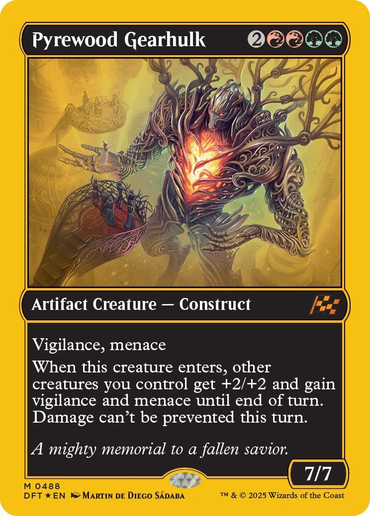 Image for Pyrewood Gearhulk (First-Place Foil) (Aetherdrift) (488) - Magic: The Gathering