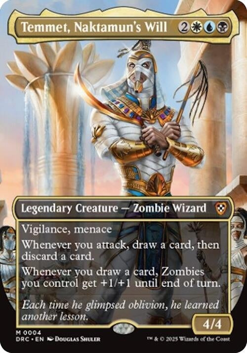 Image for Temmet, Naktamun's Will (Borderless) (Commander: Aetherdrift) (4) - Magic: The Gathering
