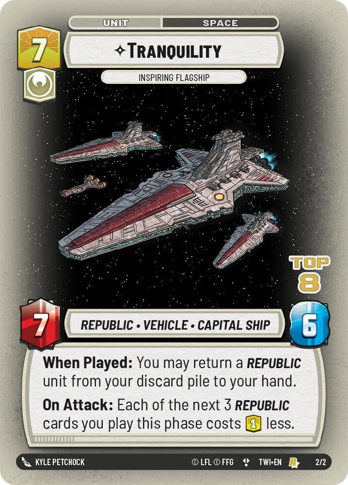Image for Tranquility - Inspiring Flagship (Top 8) (Organized Play Promos) (2/2) - Star Wars: Unlimited