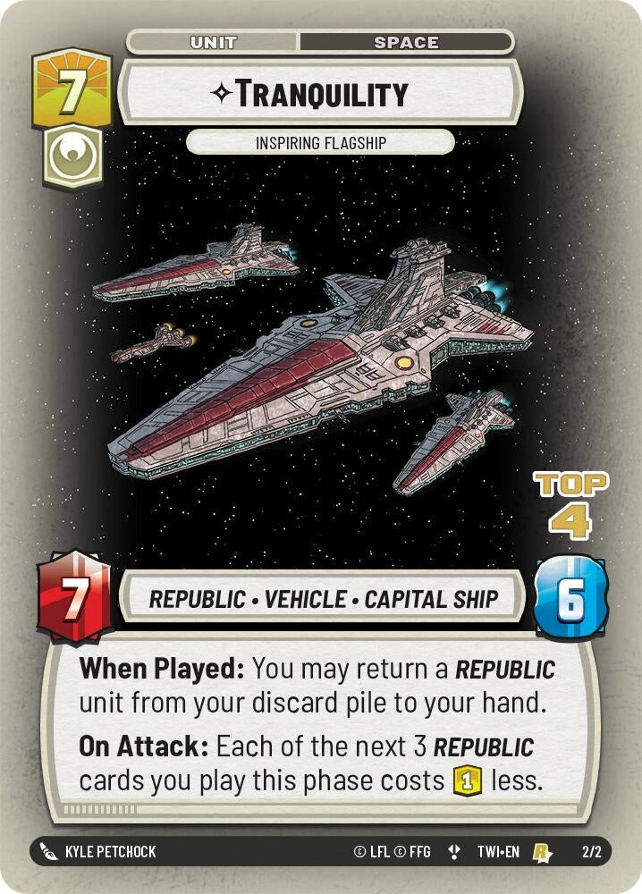 Image for Tranquility - Inspiring Flagship (Top 4) (Organized Play Promos) (2/2) - Star Wars: Unlimited