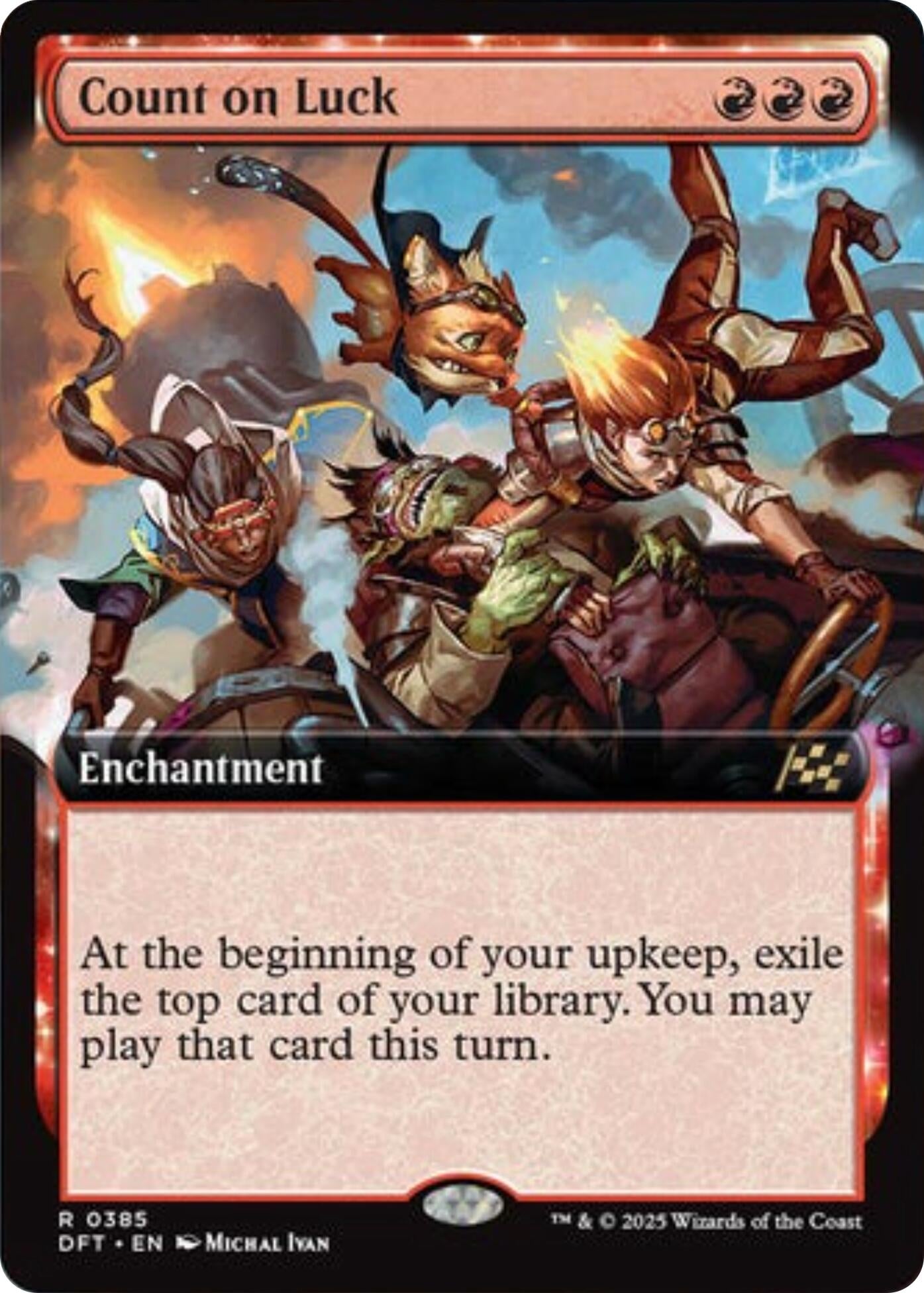 Image for Count on Luck (Extended Art) (Aetherdrift) (385) - Magic: The Gathering