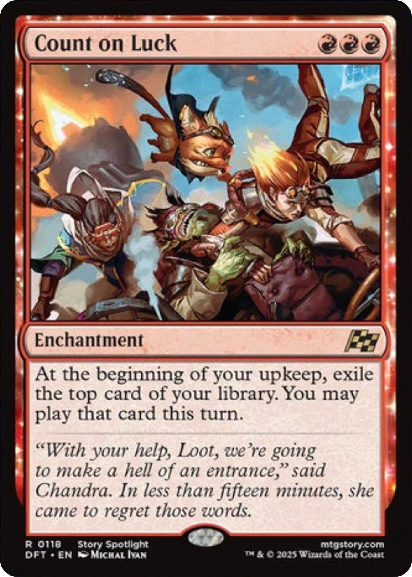 Image for Count on Luck (Aetherdrift) (118) - Magic: The Gathering