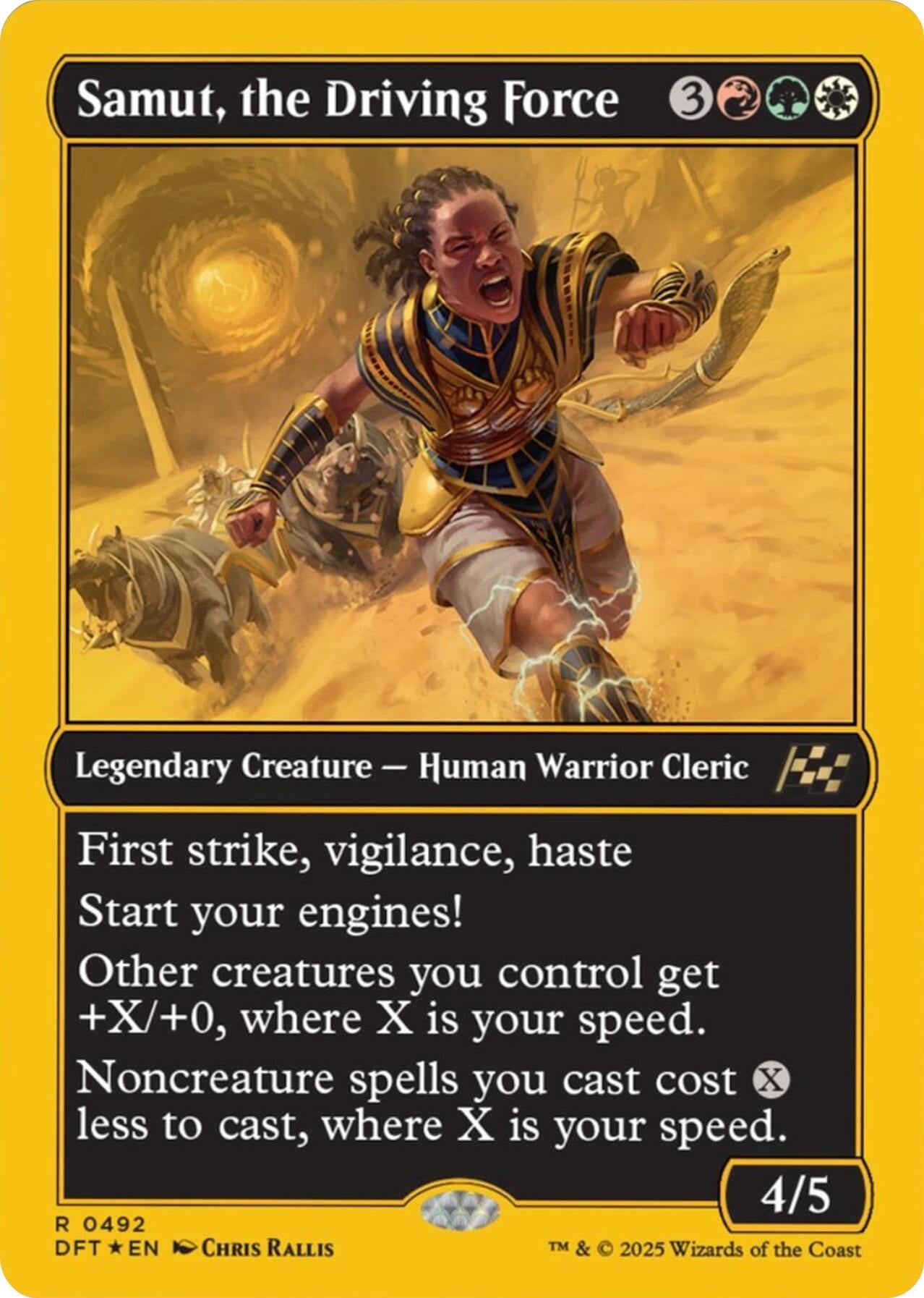 Image for Samut, the Driving Force (First-Place Foil) (Aetherdrift) (492) - Magic: The Gathering