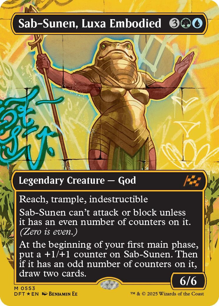 Image for Sab-Sunen, Luxa Embodied (Borderless) (First-Place Foil) (Aetherdrift) (553) - Magic: The Gathering