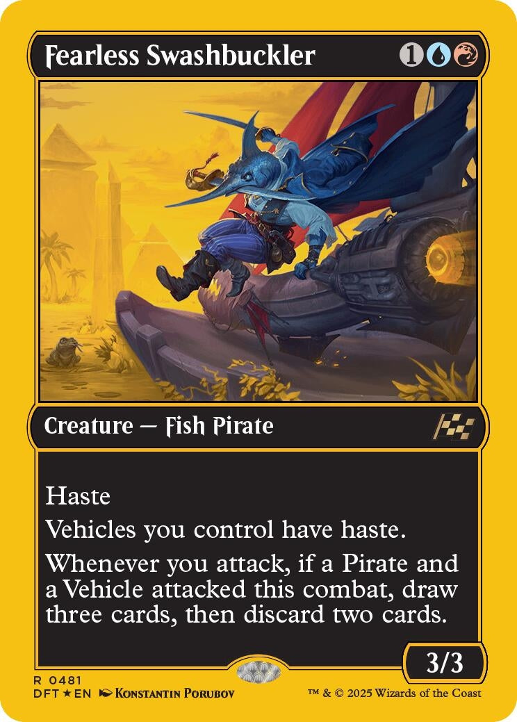 Image for Fearless Swashbuckler (First-Place Foil) (Aetherdrift) (481) - Magic: The Gathering