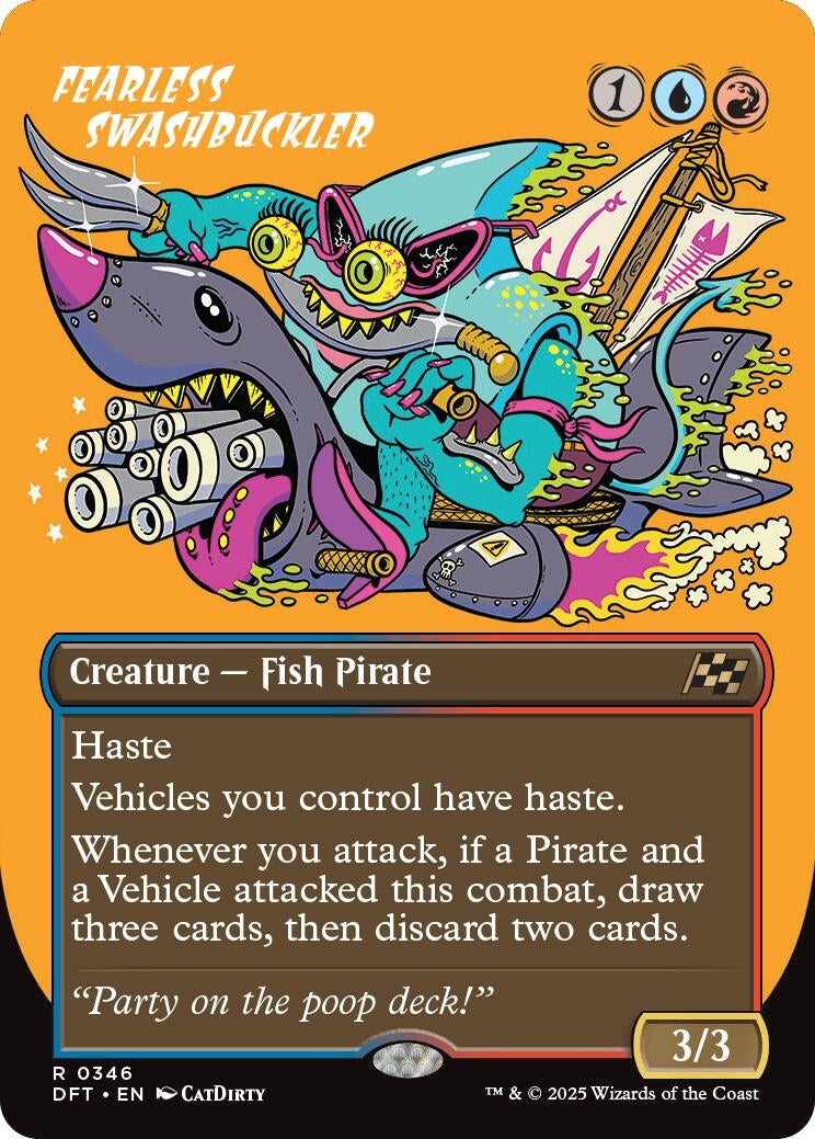 Image for Fearless Swashbuckler (Borderless) (Aetherdrift) (346) - Magic: The Gathering