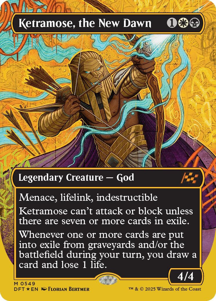 Image for Ketramose, the New Dawn (Borderless) (First-Place Foil) (Aetherdrift) (549) - Magic: The Gathering