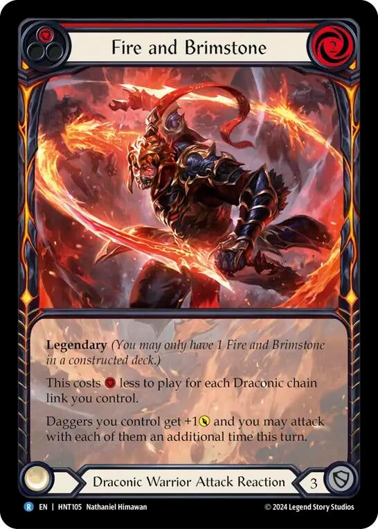 Image for Fire and Brimstone (Extended Art) (The Hunted) (HNT105) - Flesh and Blood TCG