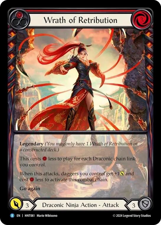 Image for Wrath of Retribution (Extended Art) (The Hunted) (HNT061) - Flesh and Blood TCG