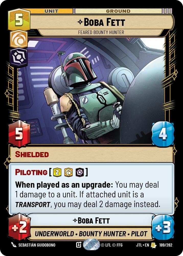 Image for Boba Fett - Feared Bounty Hunter (Jump to Lightspeed) (189/262) - Star Wars: Unlimited