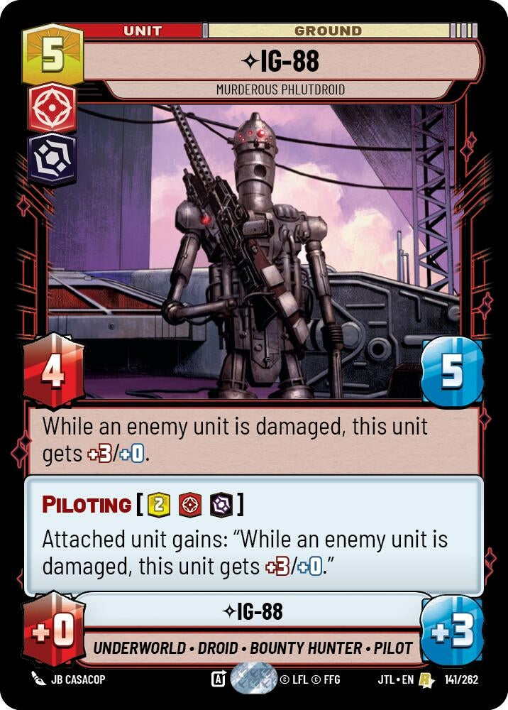 Image for IG-88 - Murderous Phlutdroid (Jump to Lightspeed) (141/262) - Star Wars: Unlimited
