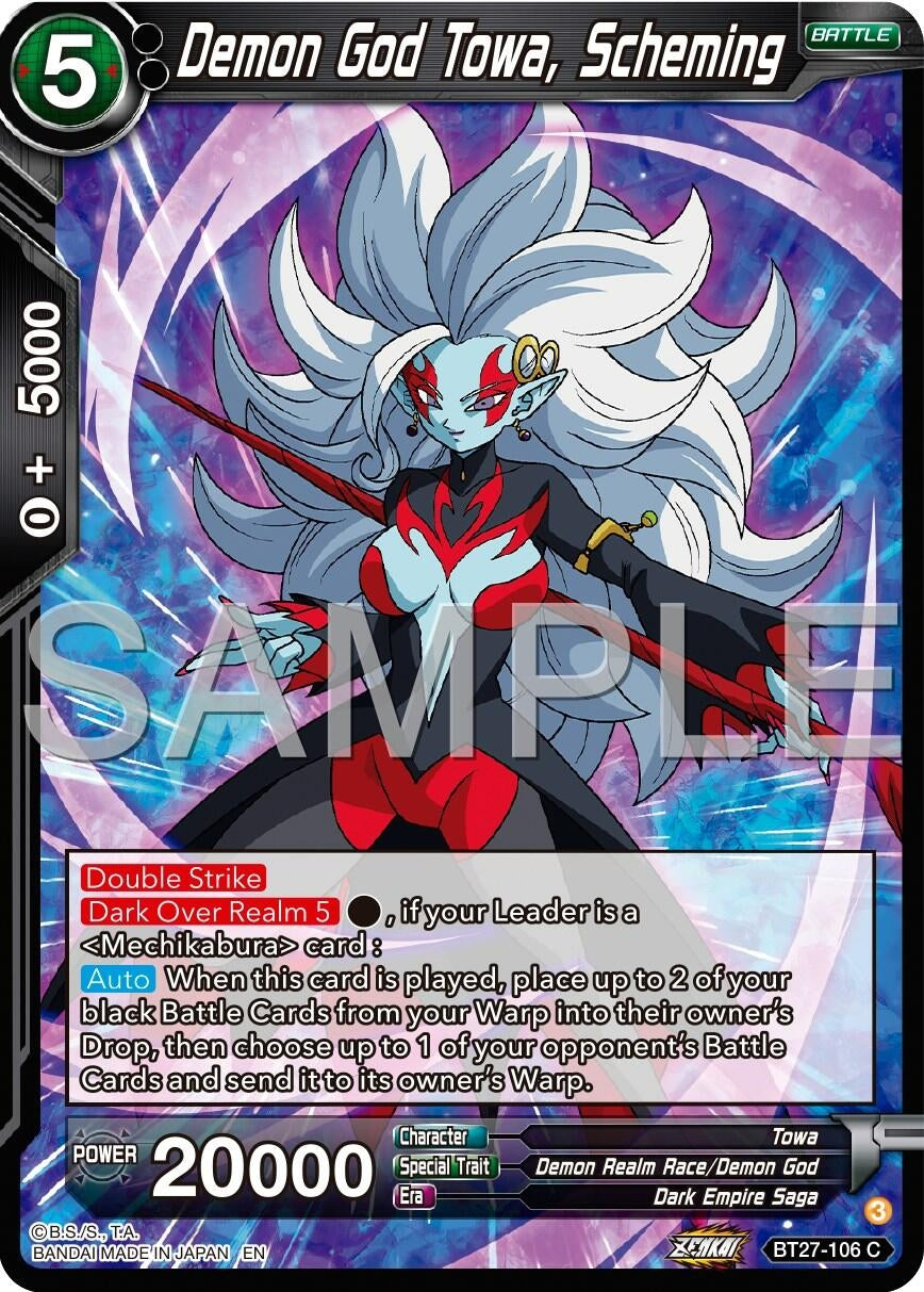 Image for Demon God Towa, Scheming (History of Z) (BT27-106) - Dragon Ball Super: Masters